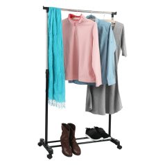   Görgős ruhaálvány, rozsdamentes fém/fekte műanyag, DOLFO NEW