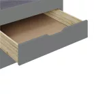 Ágy kihúzható pótággyal, szürke, tömörfa, 90x200, MARINELLA NEW