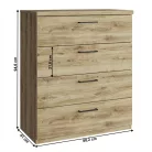 Komód 4S, navarra tölgy, DORSI