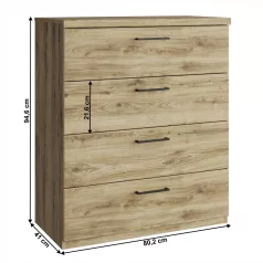 Komód 4S, navarra tölgy, DORSI