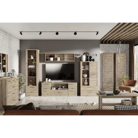 Nyitott polcos szekrény 2S, navarra tölgy, DORSI