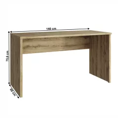 Számítógépasztal 140, navarra tölgy, DORSI
