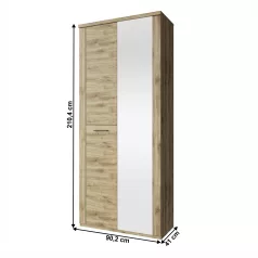 Szekrény 2D tükörrel, navarra tölgy, DORSI