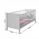 Kiságy, fehér, OLJE