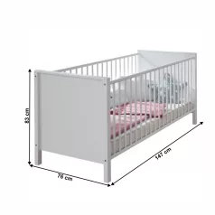 Kiságy, fehér, OLJE