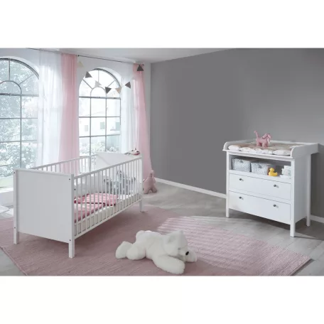 Komód pelenkázóasztallal 2S, fehér, OLJE