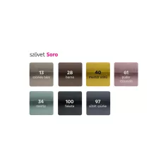   Ülőgarnitúra, világosszürke/púderrózsaszín, szövet, balos, BRATO