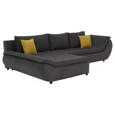   Ülőgarnitúra, szürkésbarna/narancssárga, szövet, balos, BRATO