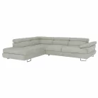 Ülőgarnitúra, világosszürke, szövet, balos, BUTON P