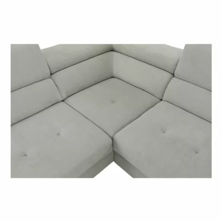 Ülőgarnitúra, világosszürke, szövet, balos, BUTON P