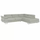 Ülőgarnitúra, világosszürke, szövet, jobbos, BUTON P