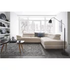 Ülőgarnitúra, világosszürke, szövet, jobbos, BUTON P