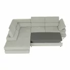 Ülőgarnitúra tárolóhellyel, világosszürke, szövet, balos, BUTON R