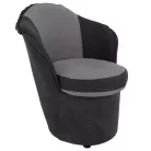 Fotel tárhellyel, sötétszürke/világosszürke, PERSI