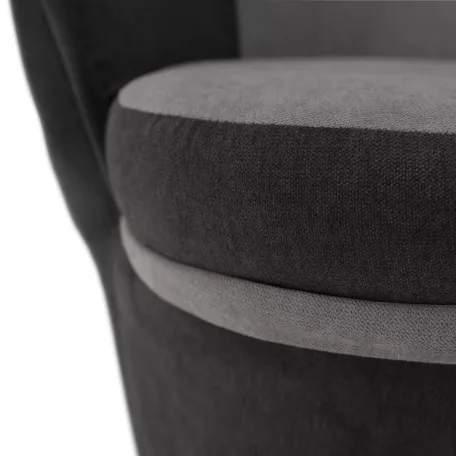 Fotel tárhellyel, sötétszürke/világosszürke, PERSI