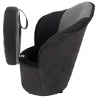 Fotel tárhellyel, sötétszürke/világosszürke, PERSI