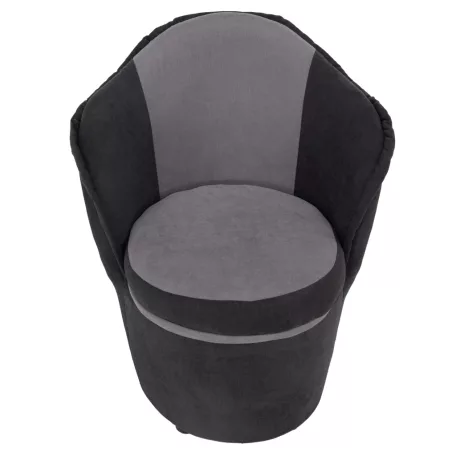 Fotel tárhellyel, sötétszürke/világosszürke, PERSI