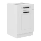 Alsó szekrény, fehér, LULA 50 D 1F 1S BB