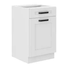 Alsó szekrény, fehér, LULA 50 D 1F 1S BB