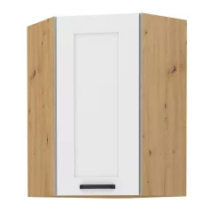   Felső szekrény sarokba, fehér/artisan tölgy, LULA 58x58 GN-90 1F