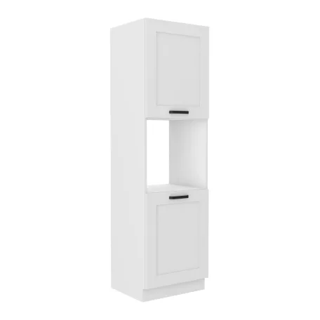 Magas szekrény beépített sütőhöz, fehér, LULA 60 DP-210 2F