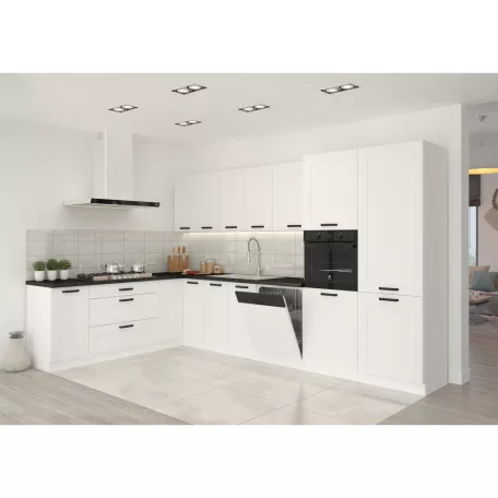 Magas szekrény beépített sütőhöz, fehér, LULA 60 DP-210 2F