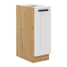   Alsó szekrény kihúzható kosárral, fehér/artisan tölgy, LULA D30 CARGO