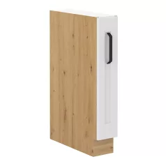   Alsó szekrény kihúzható kosárral, fehér/artisan tölgy, LULA D15 CARGO