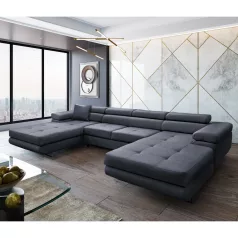 Univerzális ülőgarnitúra, szürke, AMARETA U