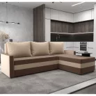 Univerzális ülőgarnitúra, barna/bézs, PAULITA NEW