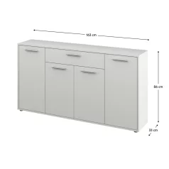 Komód, fehér, LUNIA