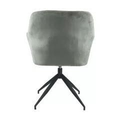   Forgószék, szürkésbarna Taupe Bársony szövet/fekete, VELEZA NEW