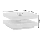 Dohányzóasztal, fehér, MANDY