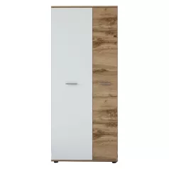Szekrény, wotan tölgy/fehér, IRIA 2D A
