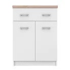 Komód 2D1S/60, fehér/sonoma tölgy, TOPTY TYP 41