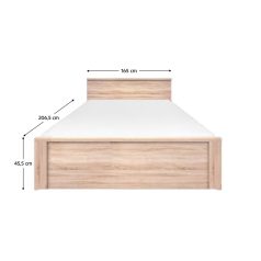 Ágy 160, sonoma tölgy, TOPTY TYP 45