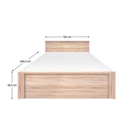 Ágy 160, sonoma tölgy, TOPTY TYP 45