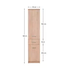 Polcos szekrény 2D1S, sonoma tölgy, TOPTY TYP 31