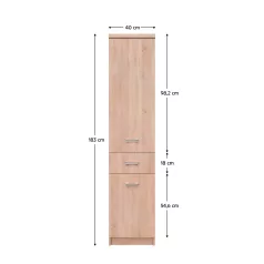 Polcos szekrény 2D1S, sonoma tölgy, TOPTY TYP 31