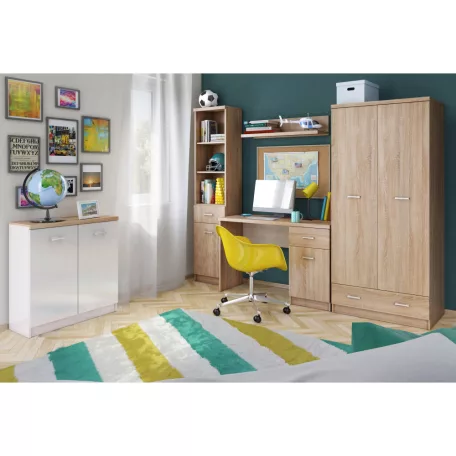 Szekrény 2D1S, sonoma tölgy, TOPTY TYP 30