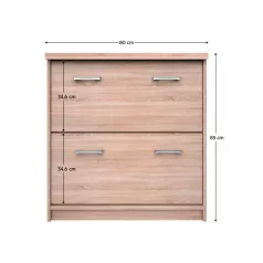 Cipősszekrény 2K, sonoma tölgy, TOPTY TYP 25