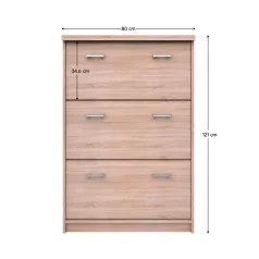 Cipősszekrény 3K, sonoma tölgy, TOPTY TYP 24