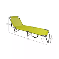 Kerti nyugágy, zöld/szürke, KELEO