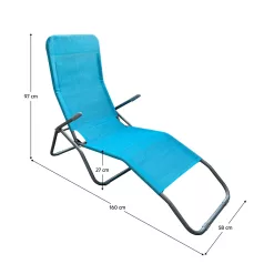 Kerti nyugágy, kék/szürke, SELNO