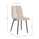 Étkezőszék, bézs Velvet szövet/fém, DAMIA TYP 1