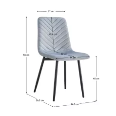 Szék, szürke Velvet szövet/fekete, RAMITA TYP 2