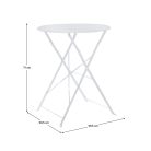 Kerti szett 1+2, fehér, acél, OBAX