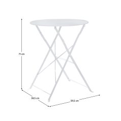 Kerti szett 1+2, fehér, acél, OBAX