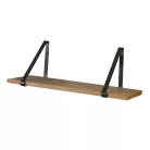 Fali polc, tölgy/fekete, SAGIRA