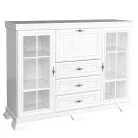 Vitrines szekrény  bárszekrénnyel, sosna andersen, KORA KK6 NEW